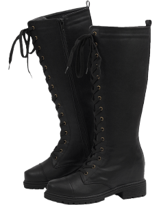 Secret lace up long boots tank bottom ver.