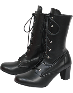 Lace-up short boots low heel 5.5 cm