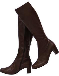 Plain long boots low heel 5.5 cm