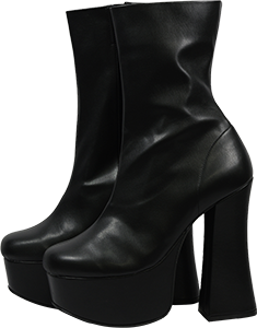 Thick bottom plain short boots thick heel 14 cm