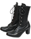Lace-up short boots low heel 5.5 cm