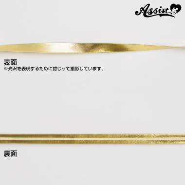 Just stick Bias Tape Type B 1cm Width 5M Set Synthetic Leather Silver　leather gold