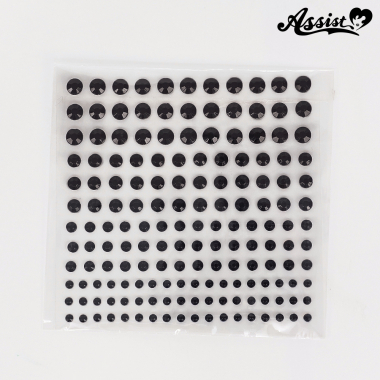 Seal Pierce, Flat Round, 1 Sheet, Black