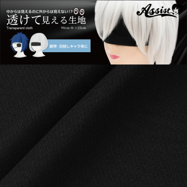 See-through Fabric, Black, 90cm Wide X 25cm