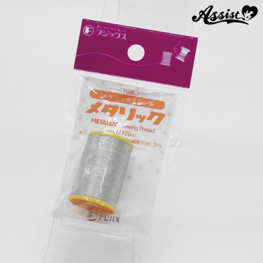 FUJIX Metallic sewing thread No. 1 100m roll silver