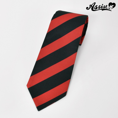Color tie stripe black x red