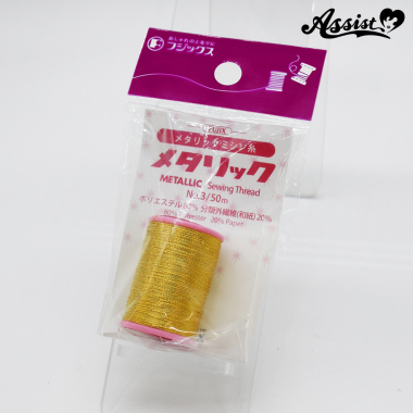 Fujix Metallic Sewing Thread No. 3 50m Winding Gold
