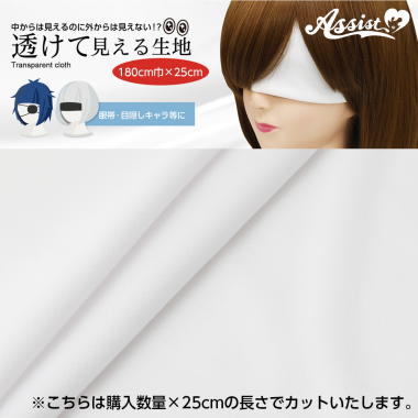 See-through Fabric, White, 180cm Wide X 25cm