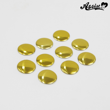 Round button 1.0cm 10 pieces gold