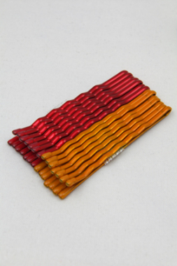 Color hairpin Metallic Red & Metallic Orange