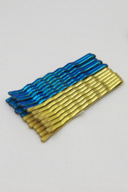 Color hairpin Metallic Blue & Gold