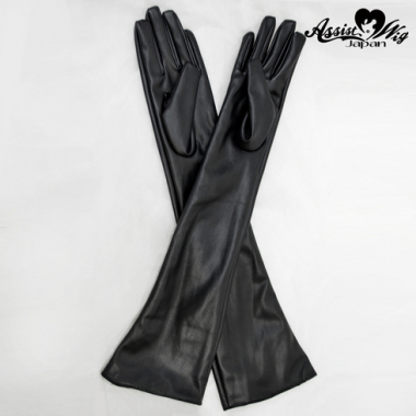 Leather gloves (long)　Black