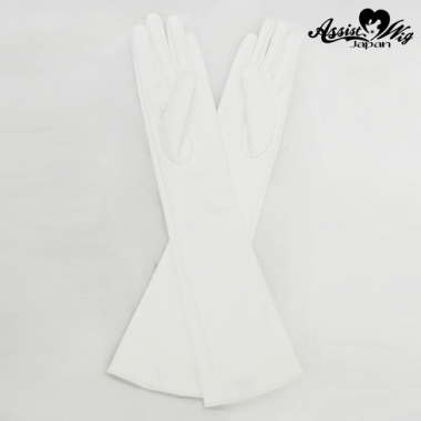Leather gloves (long)　White