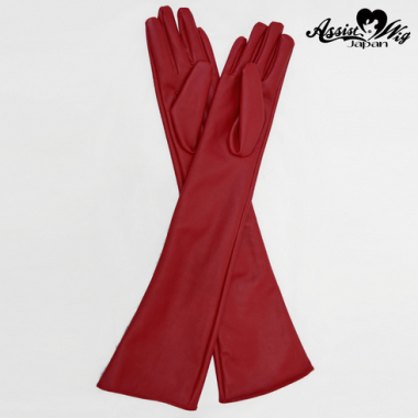Leather gloves (long)　Red