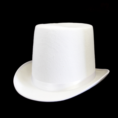 silk hat　White