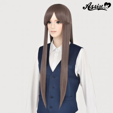 Long Wig with 1 Round Skin Top　Rich Brown NMRC-173