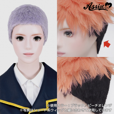 Shaved Wig Purple Silver NPS-144