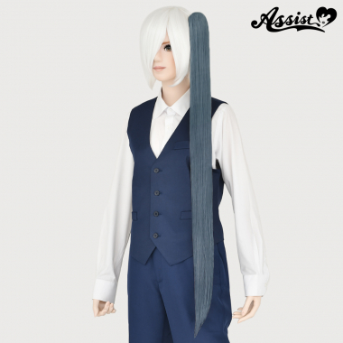 100cm Clip-in Wig　Foggy Lamp Blue