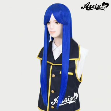 Long Wig with 1 Round Skin Top Blue NPCA-20