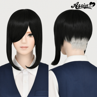 Under Cut Wig　Black x White Silver