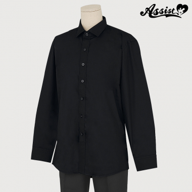 Colored Shirt (men's Style/long Sleeve)　Black
