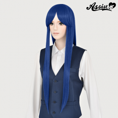 Long Wig with 1 Round Skin Top Ange Blue NAGL-176