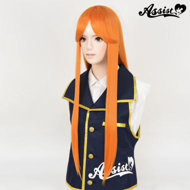 Long Wig with 1 Round Skin Top Valencia Orange NVO-84