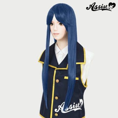Long Wig with 1 Round Skin Top Mixed Blue NMB-114