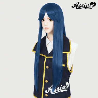 Long Wig with 1 Round Skin Top Romance Blue NBL-76