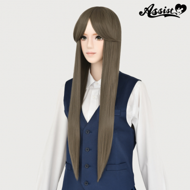Long Wig with 1 Round Skin Top　Ash Brown NABR-147