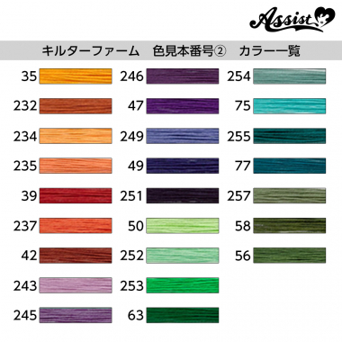 Fujix Quilter Farm Quilting Thread 150m Roll (50 Count) Color Sample Number ②