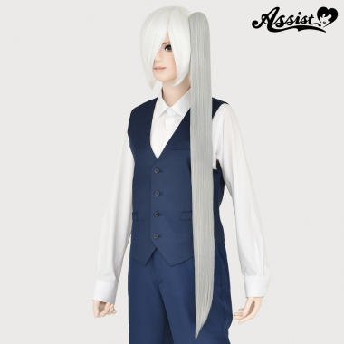 100cm Clip-in Wig　White Silver 60