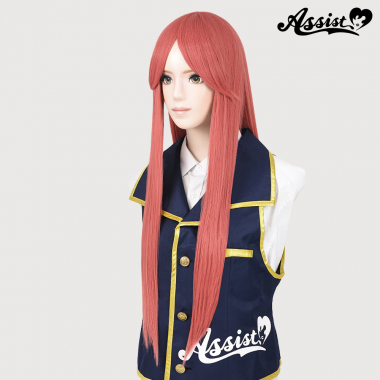 Long Wig with 1 Round Skin Top　Old Rose NSAL-64