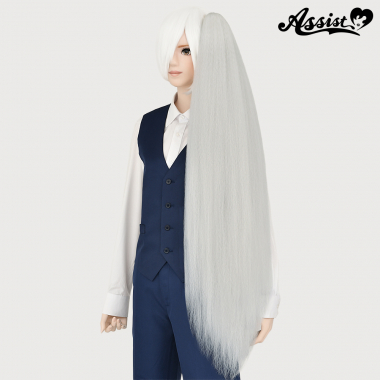 Waffle Clip-in Wig White Silver 60