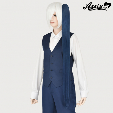 100cm Clip-in Wig　Spade Blue