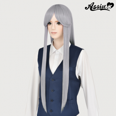 Long Wig with 1 Round Skin Top　Platinum NPT-171