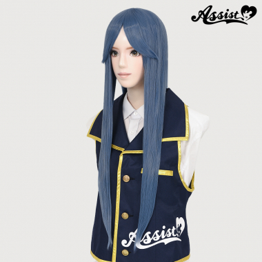 Long Wig with 1 Round Skin Top Ash Blue NABL-146