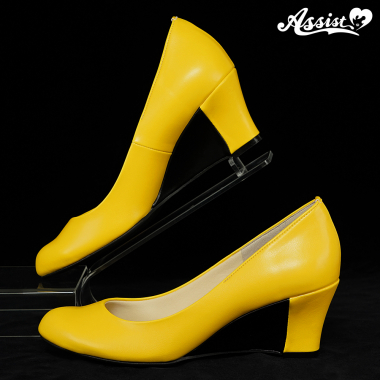 Fake Heel Pumps　Yellow