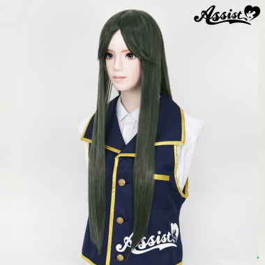 Long Wig with 1 Round Skin Top　Spinich Green NSPG-158