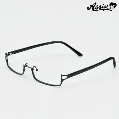 Half Frame Glasses Without Lenses Black