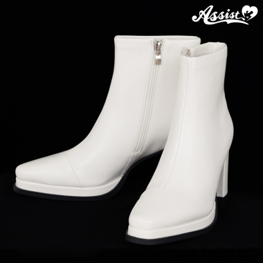 Beautiful Legs Short Boots　White