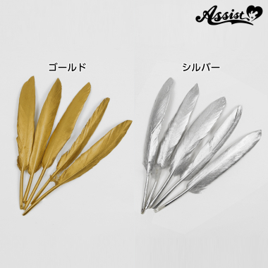 5 colored feather parts　Silver