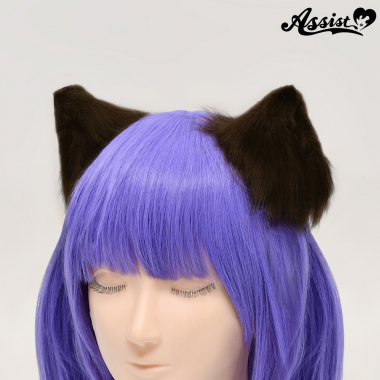 Animal Ears With Wire Binaural Set Brown