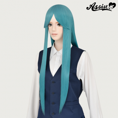 Long Wig with 1 Round Skin Top Gentle Cyan NGC-191