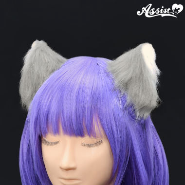 Animal Ears With Wire Binaural Set Gray
