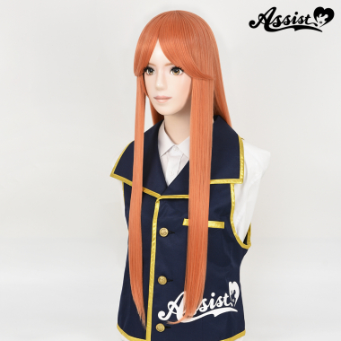 Long Wig with 1 Round Skin Top　Princess Orange NPO-112