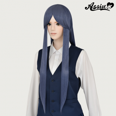 Long Wig with 1 Round Skin Top Lupus Blue NLB-200