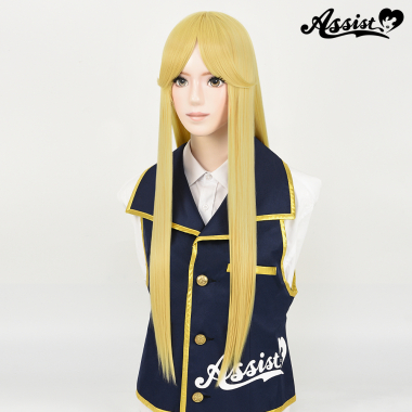 Long Wig with 1 Round Skin Top　Yellow Shahn NUG-61
