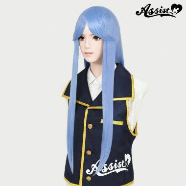 Long Wig with 1 Round Skin Top East Blue NSB-73