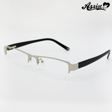 Half Frame Glasses (upper Type) Without Lenses Silver